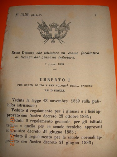 Regio decreto 1888 che - 1888,