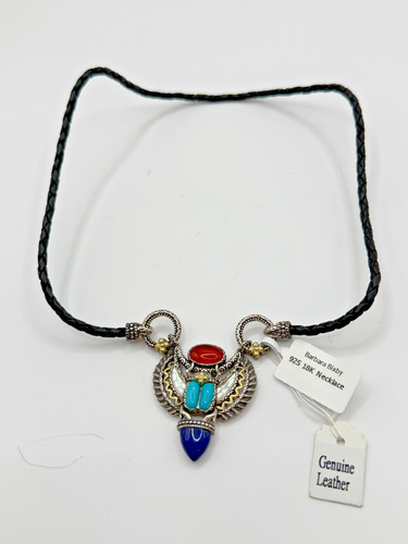 Collana pelle 925 carati - collana,