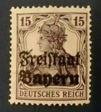 Francobollo tedesco stamp Deutsches Reich 15 pf