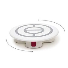 Decora 32CM 9271050 Piatto Giratorta con Base E Blocco diam. 32 Cm, Bianco