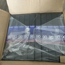 Scatola da 10 videocassette VTR grandi 90 min Sony Betacam SP BCT-90MLA (nuove)