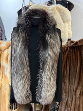 Collare In Pelliccia Di Volpe Argento Stola Pelliccia Volpe