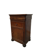 Comodino Luigi Filippo in noce  - metà 800 - mobiletto cappuccino Carlo X