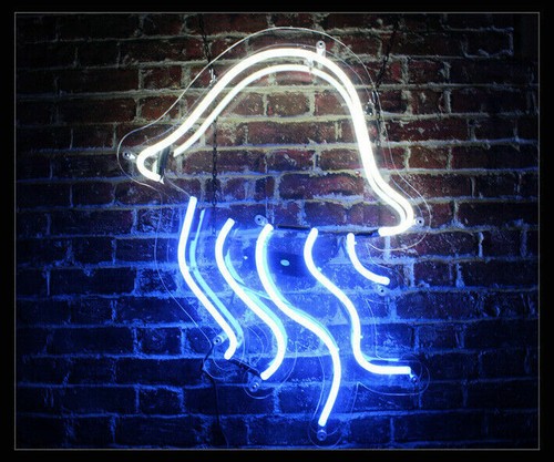 Insegna neon gelatina pesce - insegna,