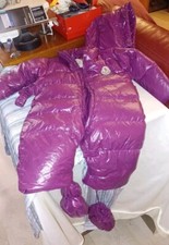 MONCLER TUTA BIMBO/BIMBA  NO PIUMA D'OCA 6/9 MESI CON MOFFOLE E CAPPUCCIO