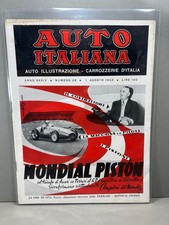 Auto italiana N28  Agosto  1953 rivista Auto Carrozzerie Italia 24 ore di SPA