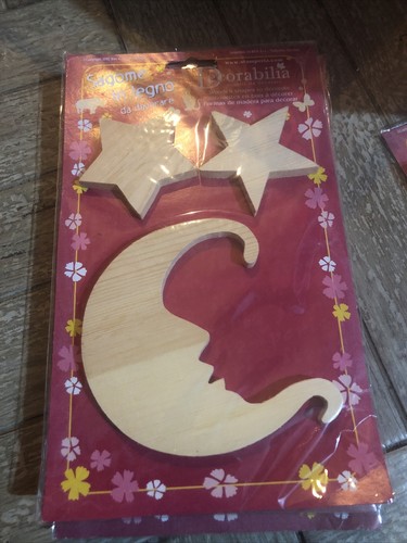 Sagoma legno luna stelle - in,