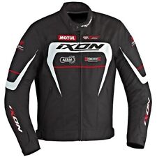 Giacca Moto Ixon Matrix Tessuto Nero Bianco Rosso UK Large 