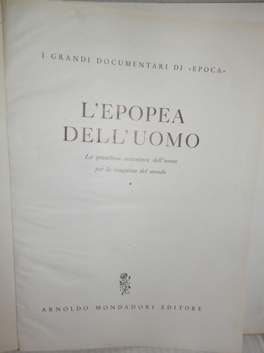 Epopea dell uomo - epopea,
