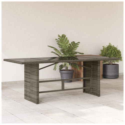 Garden table 190x80x75cm grey - garden,