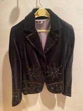 giacca velluto ricamata molto