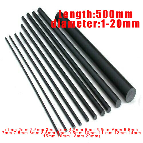 Asta fibra carbonio 1mm - in,