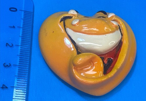 Cuore che ride giallo calamita - cuore,