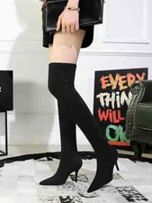 stivali nero ginocchio coscia