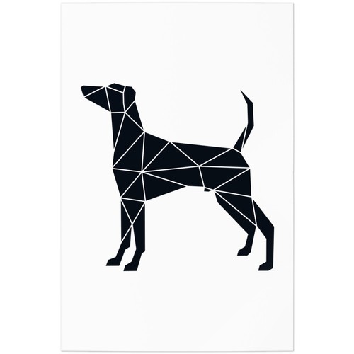 Dobermann stile origami - dobermann,,