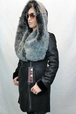 Giacca Cappotto In Pelle Di