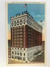 Cartolina Pubblicitaria Hotel Taft and Annex New Haven Connecticut c4