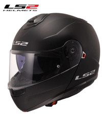 CASCO MODULARE LS2 STROBE 2 FF908 NERO OPACO DOPPIA VISIERA DOPPIA OMOLOGAZIONE