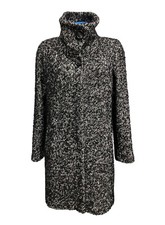 Federica Garoni - Cappotto in misto di materiali fantasia nero e bianco