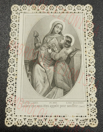 Santino antico con pizzo - antico,