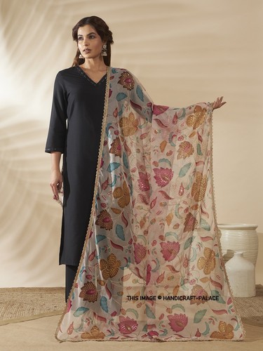 Scialle stola dupatta ricamata - dupatta,