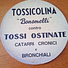 CARTONE PUBBLICITARIO TONDO/ TOSSICOLINA "BONOMELLI" DIAM. 30 CM 