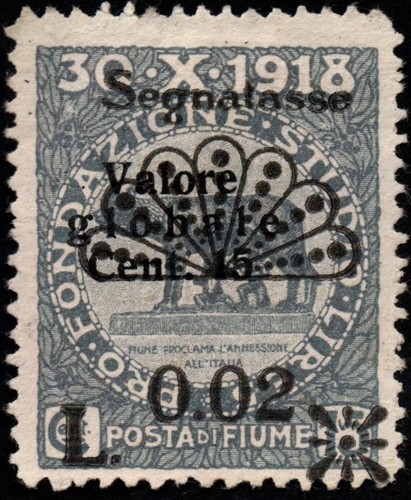Fiume 1921 segnatasse - 1921,