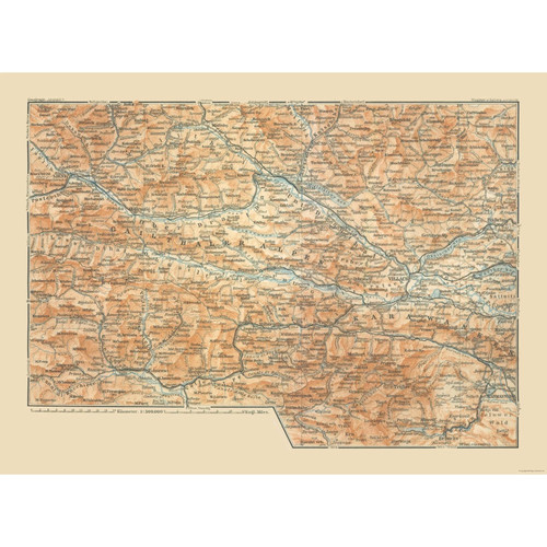 Mappa storica austria italia - mappa,