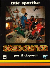 OrsoBianco per il doposci/  Abbigliamento Dolomiti Seiller. Advertising 1976