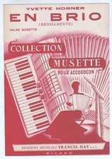 Spartito YVETTE HORNER En brio Briosamente - 1954  Fisarmonica Musette