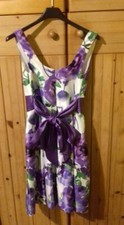 abito fantasia floreale fusciacca cucita in vita tg.40 nuovo mai usato