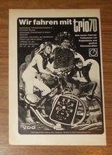Seltene Werbung VDO - Wir fahren mit TRIO 70 Fahrrad-Tachometer #1 1977