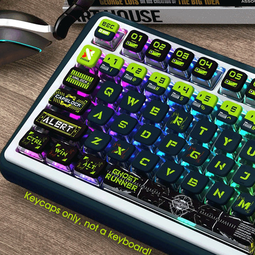 Green ghost pbt dyesub set - pbt,