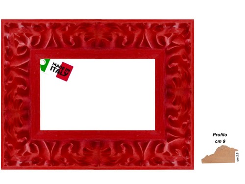 Cornice rossa modello barocco - rossa,