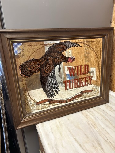 Wild turkey mirror 29x23 - mirror,