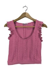 ZARA Top con balze Donna Top