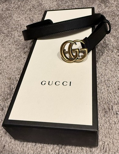 Gucci cintura nera - skinny, oro