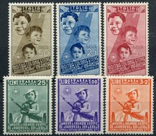 REGNO D'ITALIA 1937 COLONIE ESTIVE POSTA AEREA SERIE COMPLETA MNH** CAT. S1518