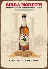 Birra moretti metal sign 8x12 - birra,
