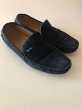 Mocassini uomo in camoscio blu