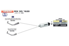 Scarico arrow dark - dark, per