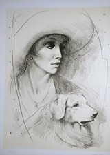 MARIO RUSSO LITOGRAFIA DONNA