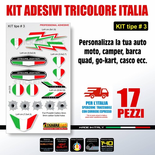 Kit adesivi tricolore - adesivi,