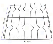Ariston Indesit Griglia per Cucina a 4 Fuochi Cromata 45,5 X 46,8 cm.