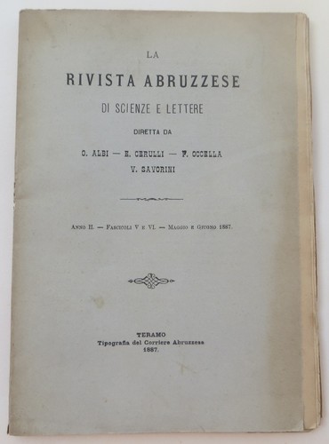 1887 rivista abruzzese - 1887,
