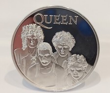 Queen Rock Band Silver Coin Freddie Mercury Bohemian Rhapsody Dont Stop Me Now