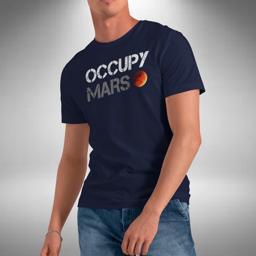 Shirt occupy mars divertente - t-shirt,