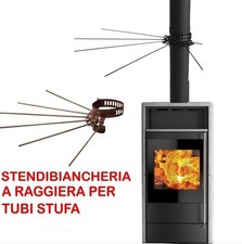STENDINO PER TUBI STUFA STENDIBIANCHERIA DA 80 A 140 MM A RAGGERA VARI COLORI