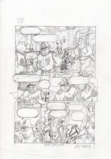 DISNEY - SERGIO CABELLA - TAVOLA ORIGINALE (MATITA)  PAPERINIK  