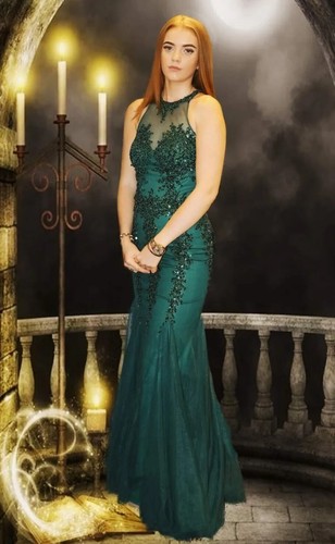 Abito sera verde tiffany - abito,